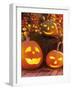Halloween: Hollowed Out Pumpkins with Candles-Friedrich Strauss-Framed Photographic Print