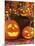 Halloween: Hollowed Out Pumpkins with Candles-Friedrich Strauss-Mounted Photographic Print