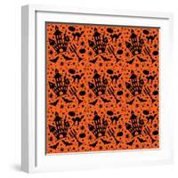 Halloween House Pattern-Julie Goonan-Framed Giclee Print