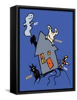 Halloween House-Carla Martell-Framed Stretched Canvas