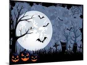 Halloween Illustration-losw-Mounted Art Print