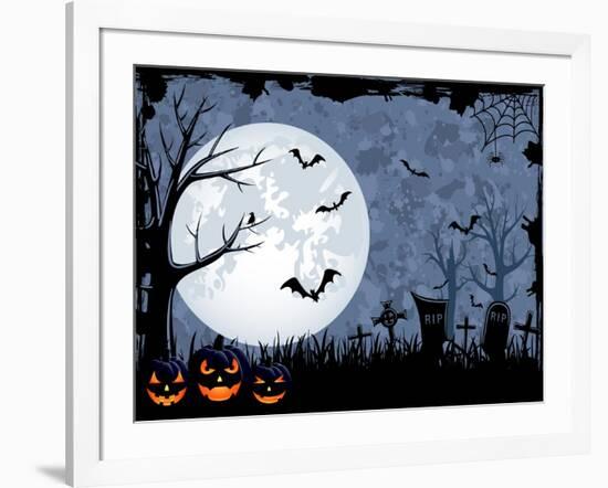 Halloween Illustration-losw-Framed Art Print