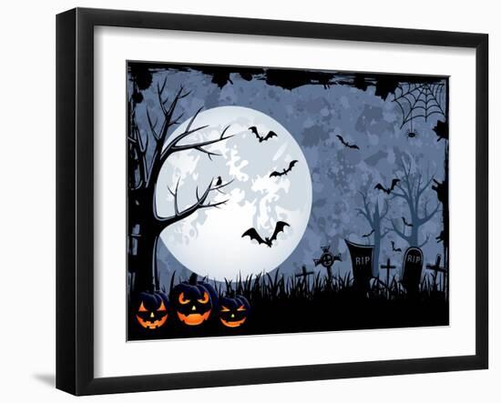 Halloween Illustration-losw-Framed Art Print