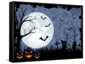 Halloween Illustration-losw-Framed Stretched Canvas