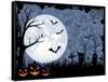 Halloween Illustration-losw-Framed Stretched Canvas