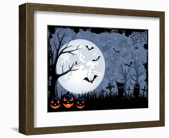 Halloween Illustration-losw-Framed Art Print