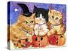 Halloween Kittens & Pumpkins-sylvia pimental-Stretched Canvas