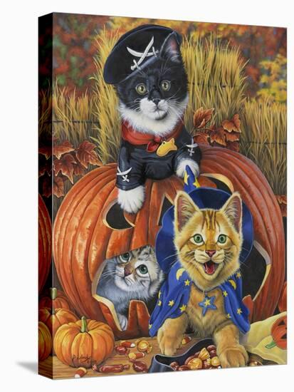 Halloween Kittens-Jenny Newland-Stretched Canvas