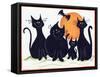 Halloween Kitties-Beverly Johnston-Framed Stretched Canvas