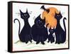 Halloween Kitties-Beverly Johnston-Framed Stretched Canvas