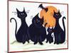 Halloween Kitties-Beverly Johnston-Mounted Giclee Print