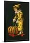 Halloween, Little Clown and Pumpkin-null-Framed Art Print