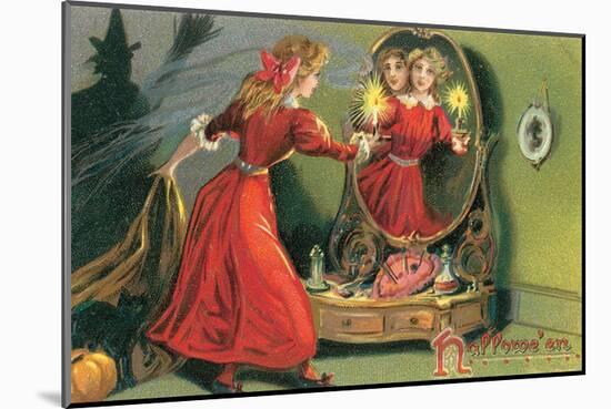 Halloween Mirror-null-Mounted Art Print