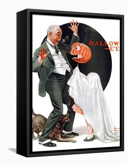 "Halloween", October 23,1920-Norman Rockwell-Framed Stretched Canvas