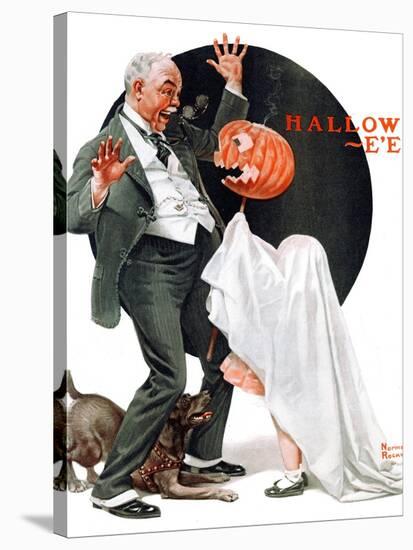 "Halloween", October 23,1920-Norman Rockwell-Stretched Canvas