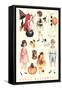 Halloween Outfits for Paper Dolls-null-Framed Stretched Canvas