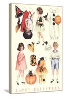 Halloween Outfits for Paper Dolls-null-Stretched Canvas