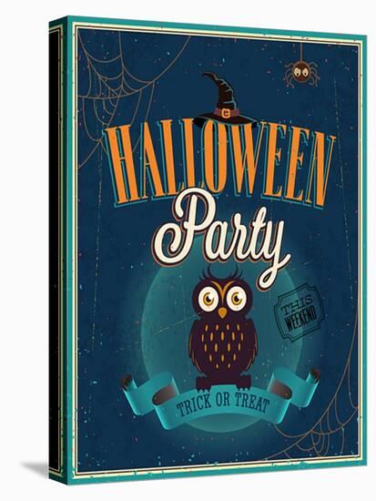 Halloween Party Poster-avean-Stretched Canvas