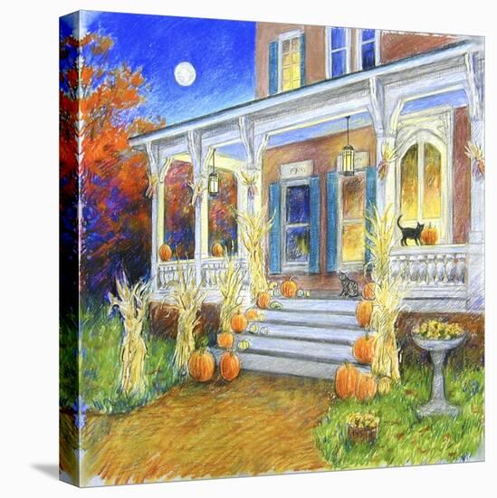 Halloween Porch-Edgar Jerins-Stretched Canvas