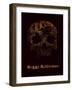 Halloween Poster with Skull. Vector Illustration.-jumpingsack-Framed Art Print