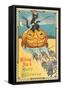 Halloween, Pumpkin Carriage Drawn by Mice-null-Framed Stretched Canvas