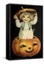 Halloween Pumpkin Head Child-Vintage Apple Collection-Framed Stretched Canvas