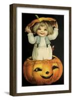 Halloween Pumpkin Head Child-Vintage Apple Collection-Framed Giclee Print