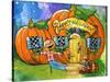 Halloween Pumpkin House-sylvia pimental-Stretched Canvas