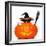 Halloween Pumpkin Witch Dog-Javier Brosch-Framed Photographic Print