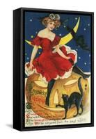 Halloween Red Dress Large-Vintage Apple Collection-Framed Stretched Canvas