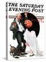 "Halloween" Saturday Evening Post Cover, October 23,1920-Norman Rockwell-Stretched Canvas