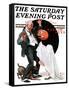"Halloween" Saturday Evening Post Cover, October 23,1920-Norman Rockwell-Framed Stretched Canvas