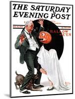 "Halloween" Saturday Evening Post Cover, October 23,1920-Norman Rockwell-Mounted Giclee Print