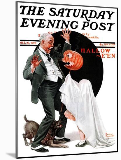 "Halloween" Saturday Evening Post Cover, October 23,1920-Norman Rockwell-Mounted Giclee Print