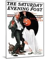 "Halloween" Saturday Evening Post Cover, October 23,1920-Norman Rockwell-Mounted Giclee Print