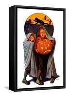 "Halloween Scare,"November 2, 1935-Frederic Stanley-Framed Stretched Canvas