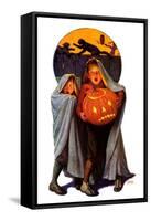 "Halloween Scare,"November 2, 1935-Frederic Stanley-Framed Stretched Canvas