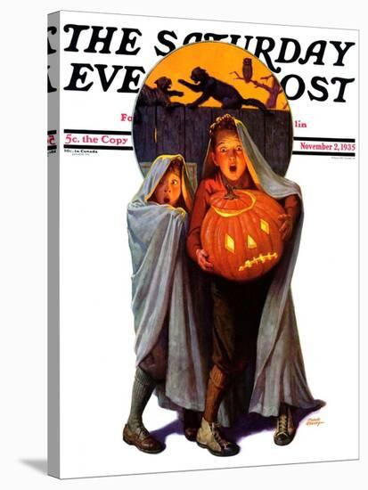 "Halloween Scare," Saturday Evening Post Cover, November 2, 1935-Frederic Stanley-Stretched Canvas