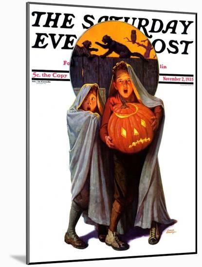 "Halloween Scare," Saturday Evening Post Cover, November 2, 1935-Frederic Stanley-Mounted Premium Giclee Print