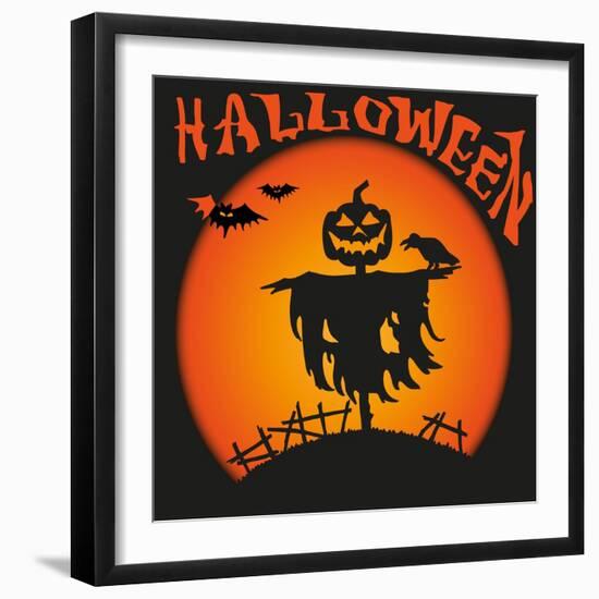 Halloween Scarecrow-OlgaSiv-Framed Art Print