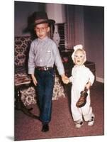 Halloween Scene for Brother and Sister, Ca. 1964.-Kirn Vintage Stock-Mounted Photographic Print