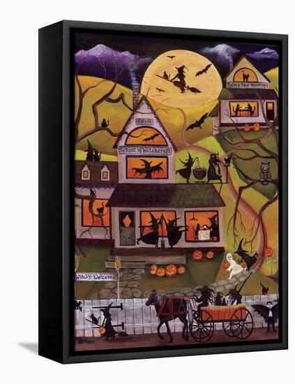 Halloween School of Witchcraft Cheryl Bartley-Cheryl Bartley-Framed Stretched Canvas