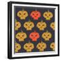 Halloween Seamless Pattern with Pumpkin. Vector Illustration.-Kirill Kalchenko-Framed Premium Giclee Print