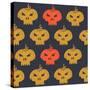 Halloween Seamless Pattern with Pumpkin. Vector Illustration.-Kirill Kalchenko-Stretched Canvas