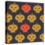 Halloween Seamless Pattern with Pumpkin. Vector Illustration.-Kirill Kalchenko-Stretched Canvas