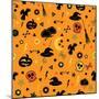 Halloween Seamless Pattern.-Breev Sergey-Mounted Art Print