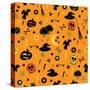 Halloween Seamless Pattern.-Breev Sergey-Stretched Canvas