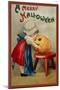 Halloween Stool Pumpkin-Vintage Apple Collection-Mounted Giclee Print