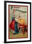 Halloween Stool Pumpkin-Vintage Apple Collection-Framed Giclee Print