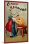 Halloween Stool Pumpkin-Vintage Apple Collection-Mounted Giclee Print